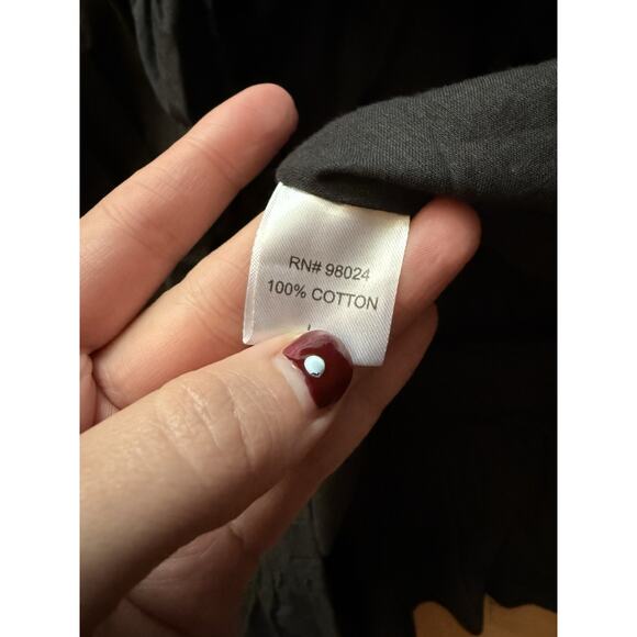 Love The Label Remy Balloon Sleeve Wrap Mini Dress In Black Ruffle L - Picture 6 of 6